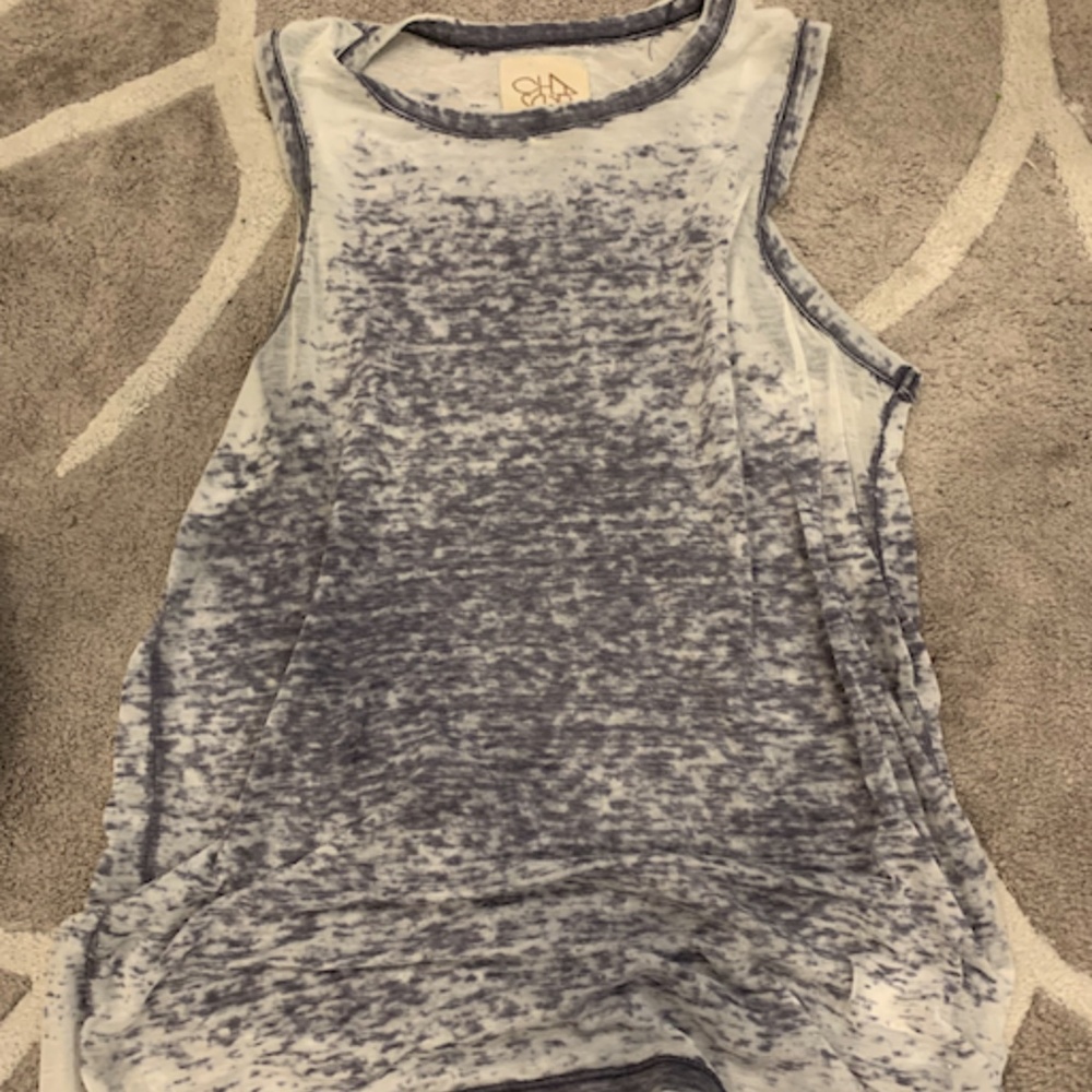 Grey Burnout Tank Top